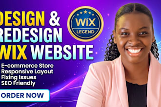 design or redesign wix website,wix ecommerce store,high converting wix studio