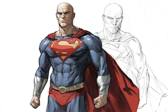 do superhero character for comics