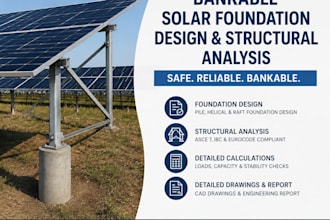 provide bankable solar foundation design structural analysis for solar project