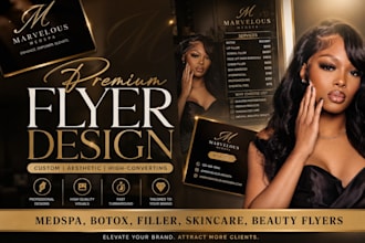 make eye catching flyer for beauty salon, spa, lash, hair extension for branding