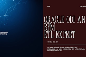 design, develop, and optimize oracle data integrator etl pipelines