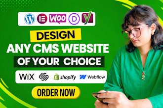 build wordpress website, business website , shopify , cms