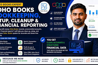 setup zoho books bookkeeping cleanup reconciliation and reports