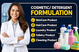 be your cosmetic formulation chemist and detergent for product development
