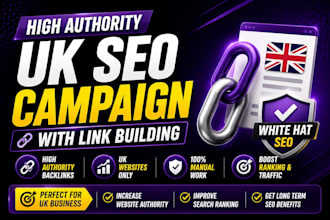 build full UK SEO campaign with link building and citations