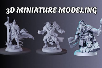 do custom 3d miniature models action figure 3d warhammers tabletop miniatures