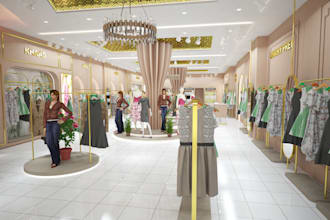 create realistic retail shop interior render in 3ds max