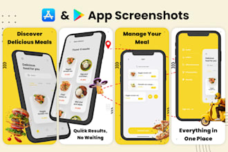design app store screenshots, play store or app screenshots