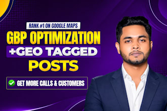 do gbp optimization and create optimized gbp posts with geo tags