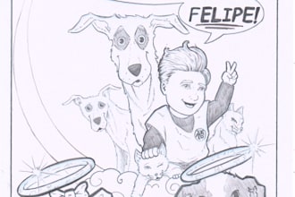 draw comic style illustration