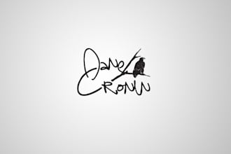 esign elegant script signature logo for business