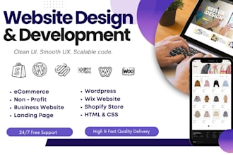 do wordpress website design or redesign, elementor, divi builder, wix, HTML CSS