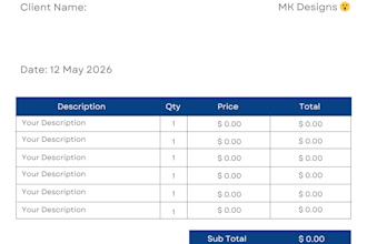 design clean, professional invoice templates in 1 hour