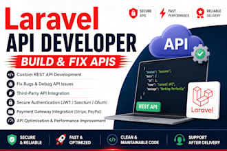develop, fix and integrate rest apis in PHP laravel
