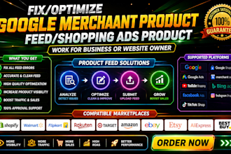 fix and optimize product feed google merchant center, fix product feed errors