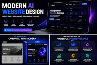 design a modern ai startup website or landing page