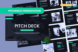 design elegant investor pitch deck PPT presentation and sales deck