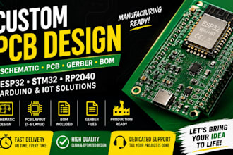 custom pcb design esp32 stm32 arduino rp2040 iot hardware for casing product