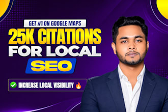 do 25000 google map citations for gmb ranking and local SEO
