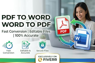 convert PDF to word or word to PDF proffessionally