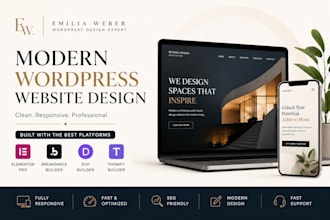 design modern wordpress website using elementor pro breakdance divi themify