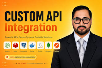 do rest API development stripe integration API integration as backend developer