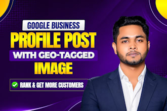 create gmb post for google business profile with geo tagged image
