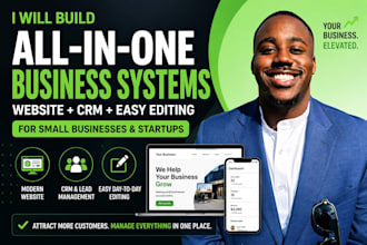 build a professional business website with CRM integration