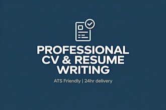 write a professional ats resume CV and cover letter design