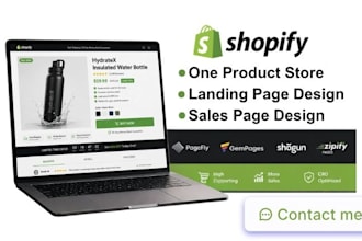 build shopify sales one product landing page using gempages pagefly shogun zpify