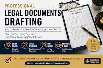 draft professional nda service agreements and legal contract