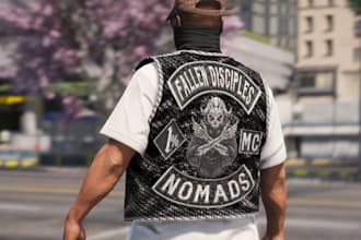 fivem kuttes custom fivem clothing kuttes mc mc vest biker clothing kuttes