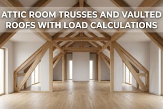 design attic room trusses and vaulted roofs with load calculations