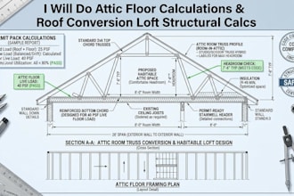 do attic floor calculations and roof conversion loft structural calcs