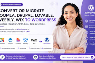 convert or migrate website from joomla drupal lovable weebly wix to wordpress