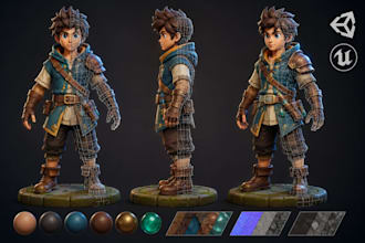 create game ready 3d characters for unreal engine and unity