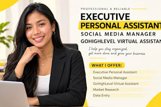 executive personal assistant social media manager gohighlevel virtual assistant