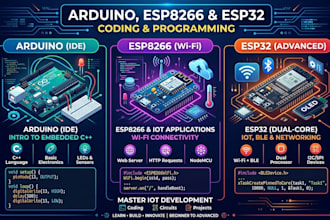 do arduino, esp8266, esp32 coding and programming