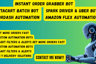 instacart bot doordash bot spark driver bot spark bot amazon driver bot uber bot