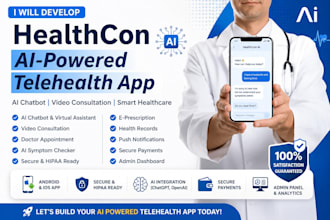 develop ai mobile app ai chatbot fintech app telemedicine app ai integration