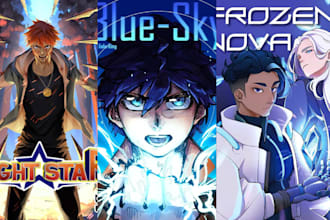 draw shonen anime manhwa wattpad ebook cover webtoon manga webcomic light