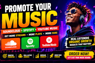 do soundcloud music youtube music spotify music promotion