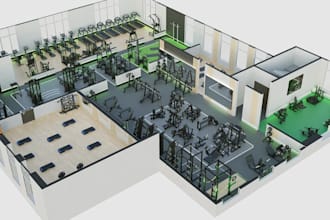 gym interior layout,sports club render,fitness centre design,home workout,2dplan