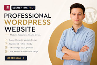 customize and design a modern wordpress website using elementor pro