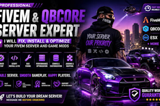 fix fivem mods, qbcore scripts, esx server bugs and addon services
