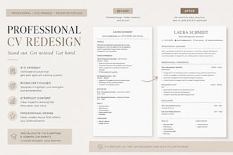 rewrite and redesign your professional resume I CV