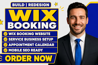 build wix booking website service business appointment calendar seo setup