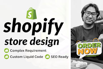 design a premium custom shopify store with liquid code