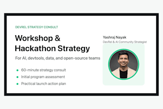 design your devrel community workshop or hackathon strategy