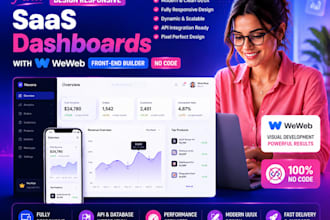 design responsive saas looka dashboards with weweb front end builder no code